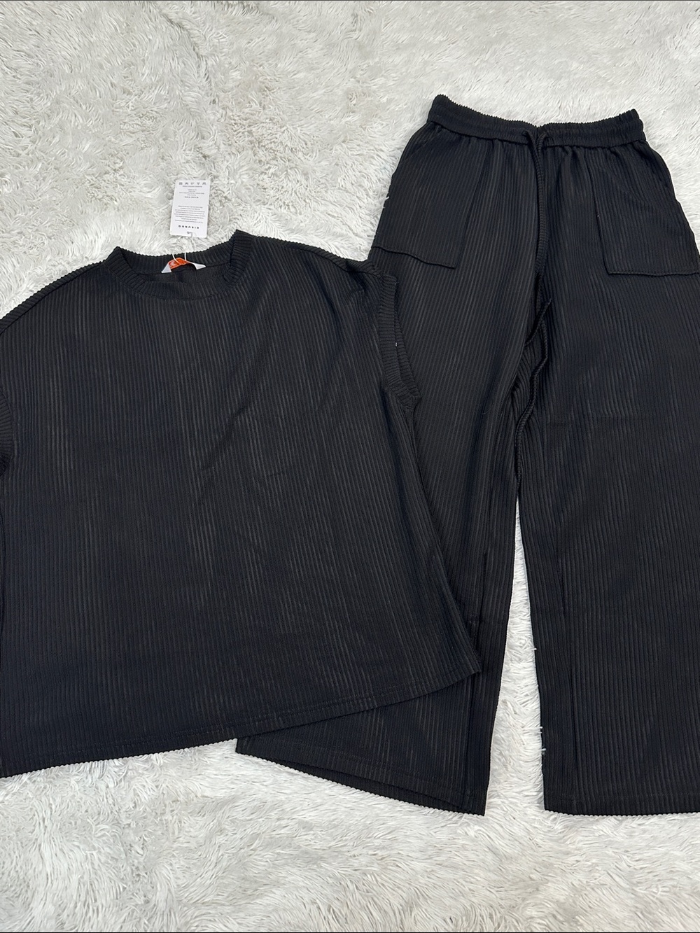 🌴 NWT Kirundo Ribbed Blouse & Wide Leg Pant Set